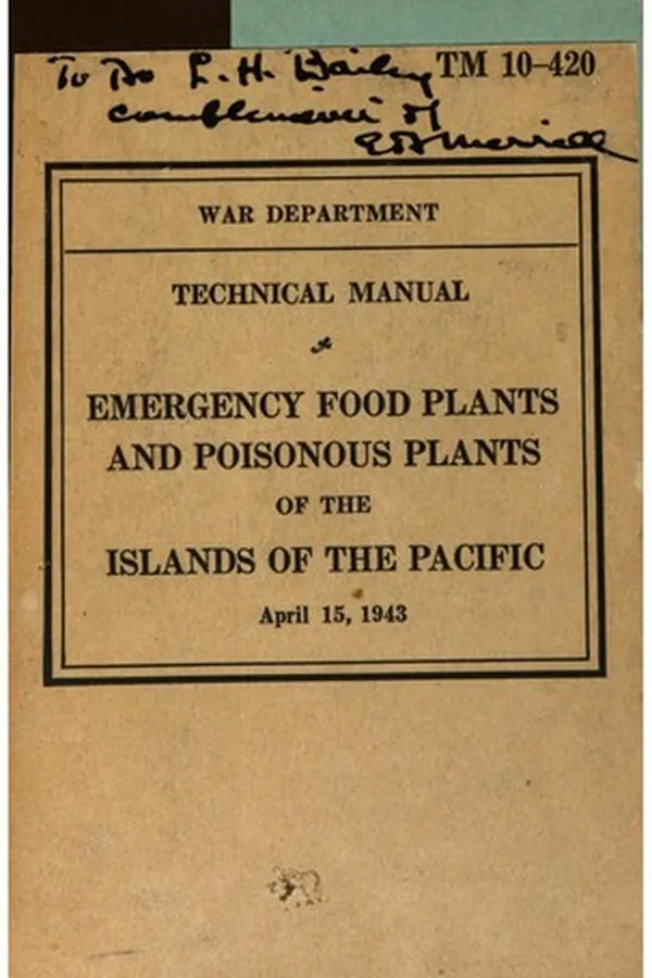 Capa de Emergency Food Plants and Poisonous Plants on the Islands of the Pacific