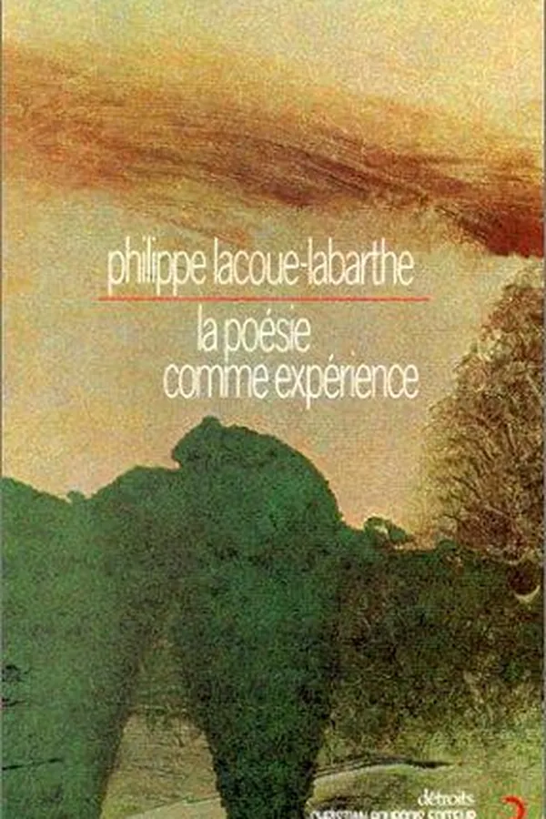 Capa de La poésie comme expérience