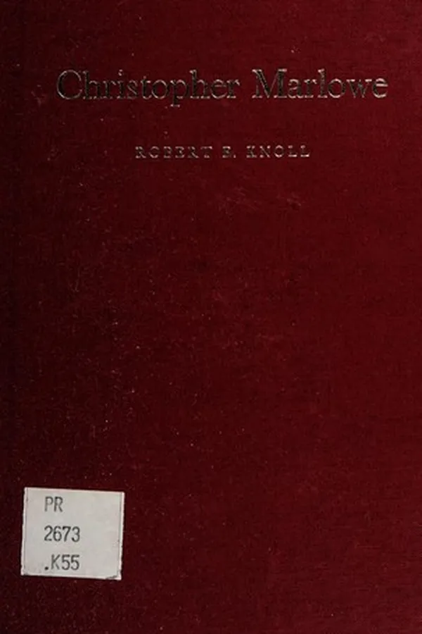 Capa de Christopher Marlowe