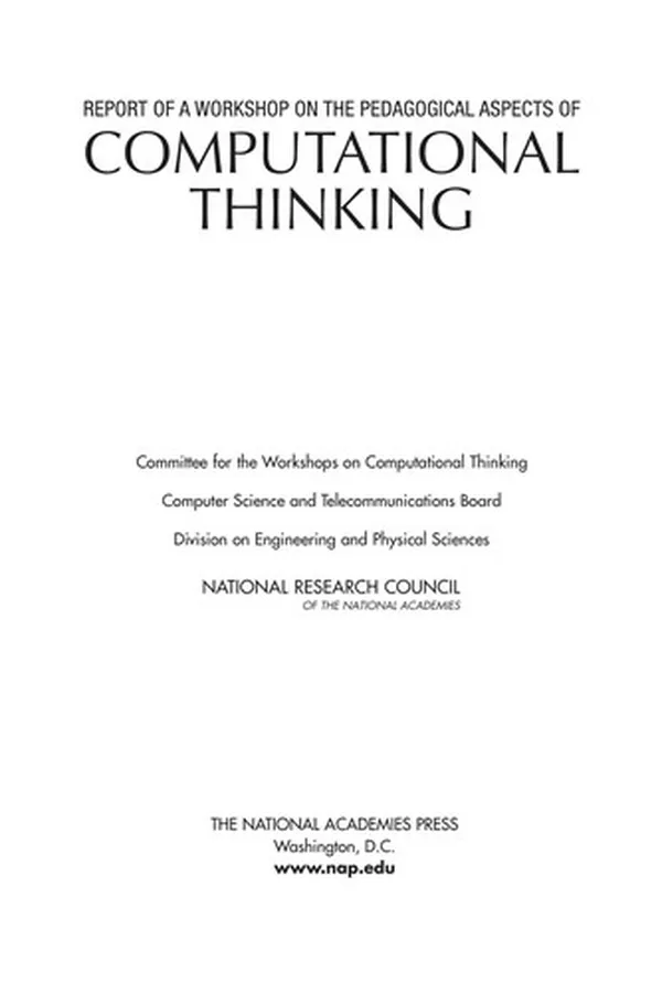 Capa de Report of a workshop of pedagogical aspects of computational thinking