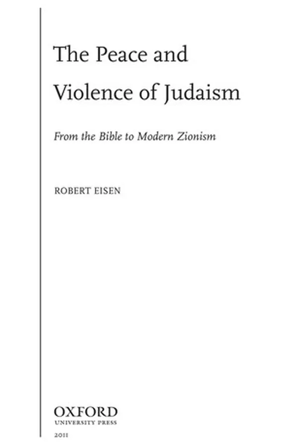 Capa de The peace and violence of Judaism