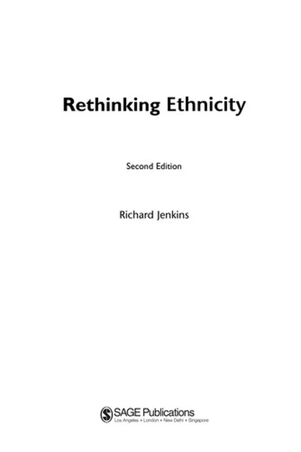 Capa de Rethinking Ethnicity
