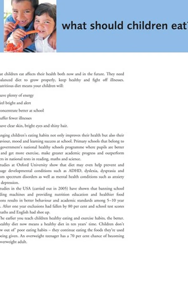 Capa de Over 100 meal ideas, recipes and healthy eating tips for children