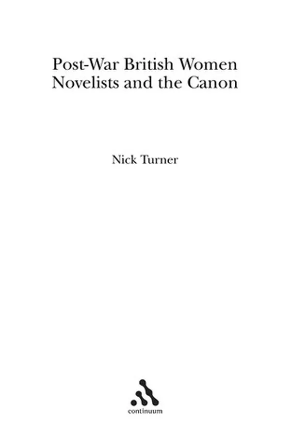 Capa de Post-war British women novelists and the canon
