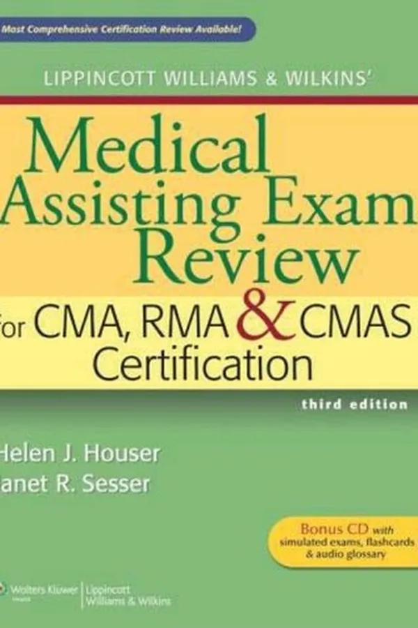 Capa de Lippincott Williams & Wilkins' medical assisting exam review for CMA, RMA & CMAS certification