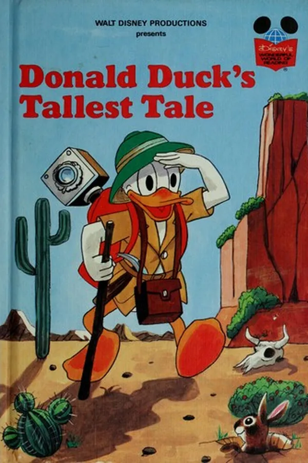 Capa de Walt Disney Productions presents Donald Duck's tallest tale.