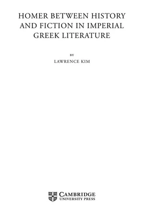 Capa de Homer between history and fiction in imperial Greek literature