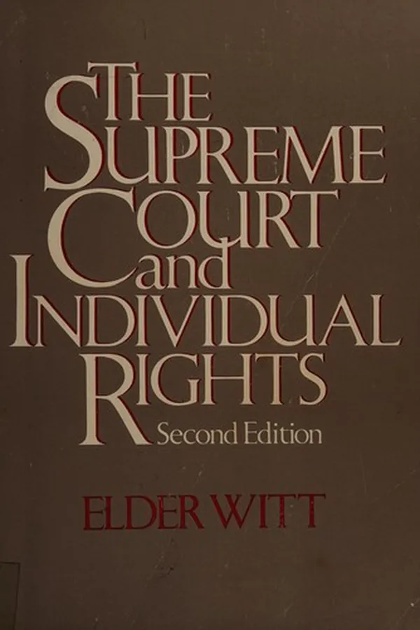 Capa de The Supreme Court and individual rights