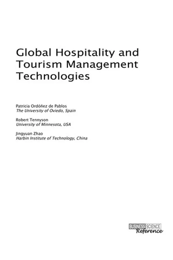Capa de Global hospitality and tourism management technologies