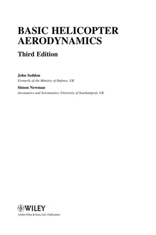 Capa de Basic helicopter aerodynamics