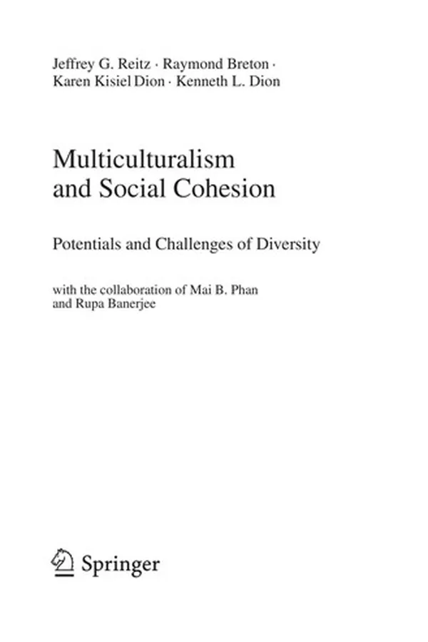 Capa de Multiculturalism and social cohesion
