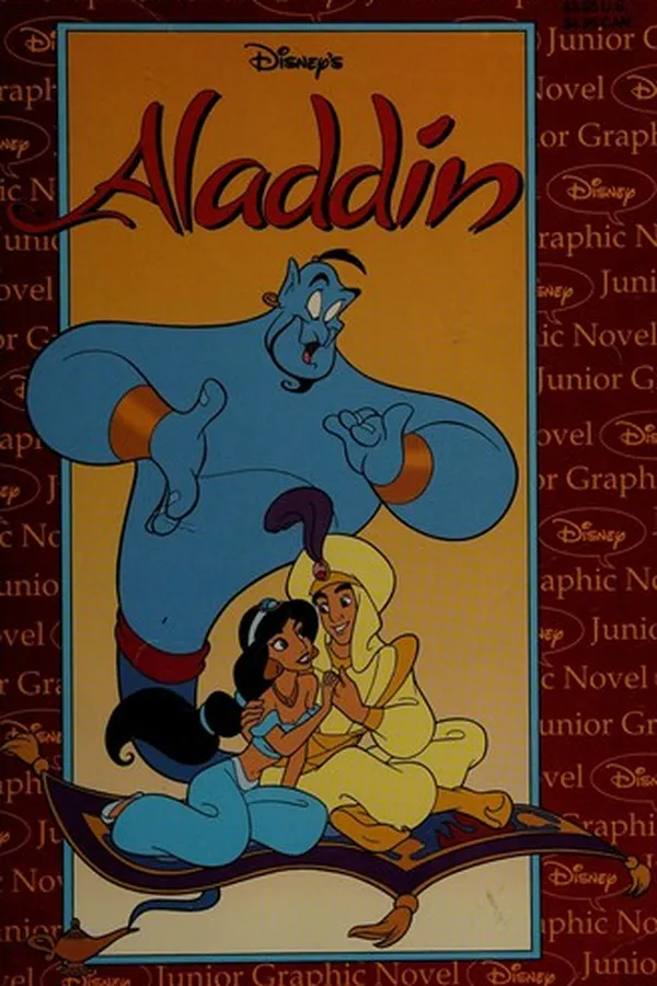Capa de Disney's junior graphic novel, Aladdin