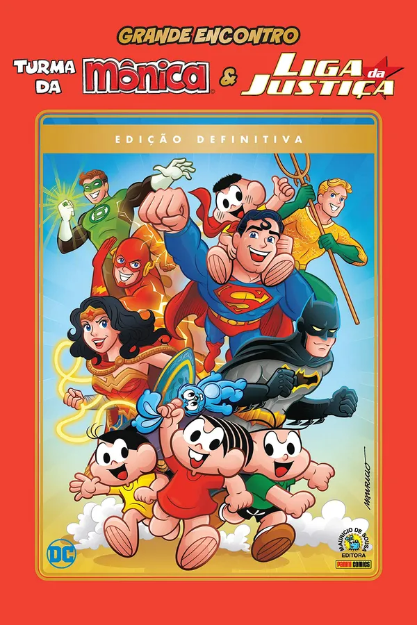 Capa de Grande Encontro: Turma Da Mônica & Liga Da Justiça: Edição Luxo