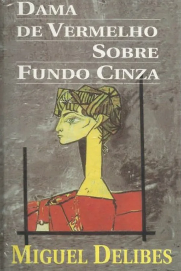 Capa de Dama de Vermelho sobre Fundo Cinza