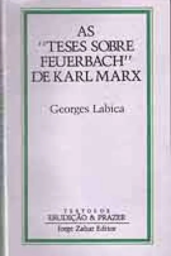 Capa de As "Teses sobre Feuerbach" de Karl Marx