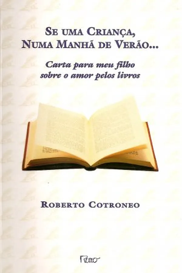 Capa de Se uma criança, numa manhã de verão...