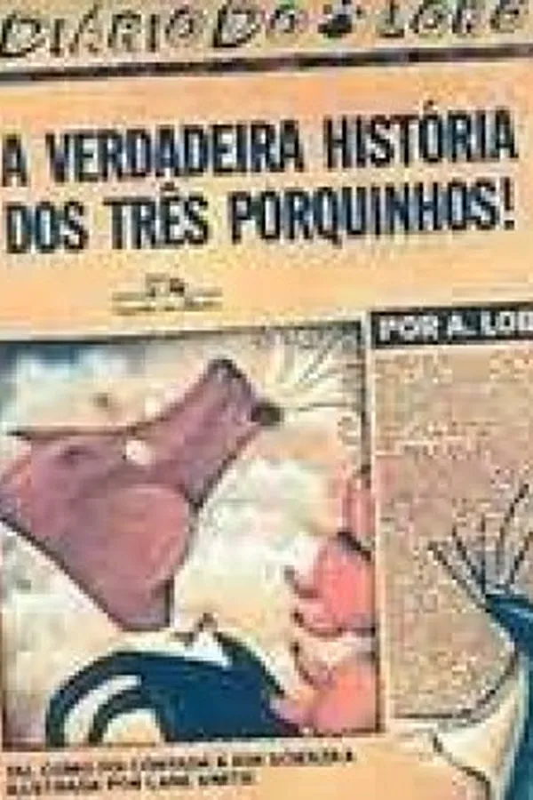 Capa de A verdadeirta história dos três porquinhos