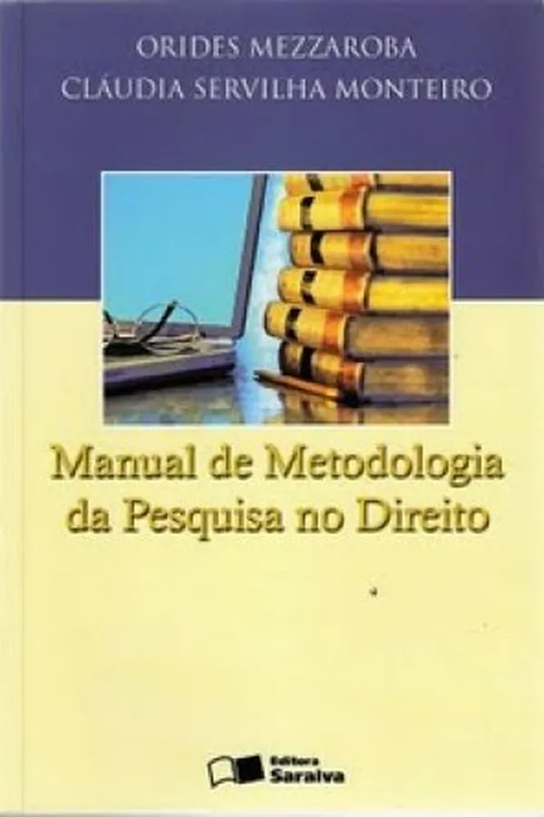 Capa de Manual de Metodologia da Pesquisa no Direito
