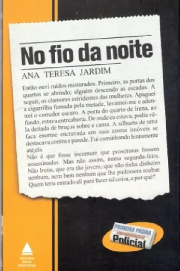Capa de No Fio da Noite