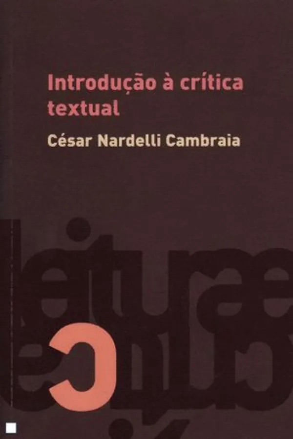 Capa de Introdução à Crítica Textual