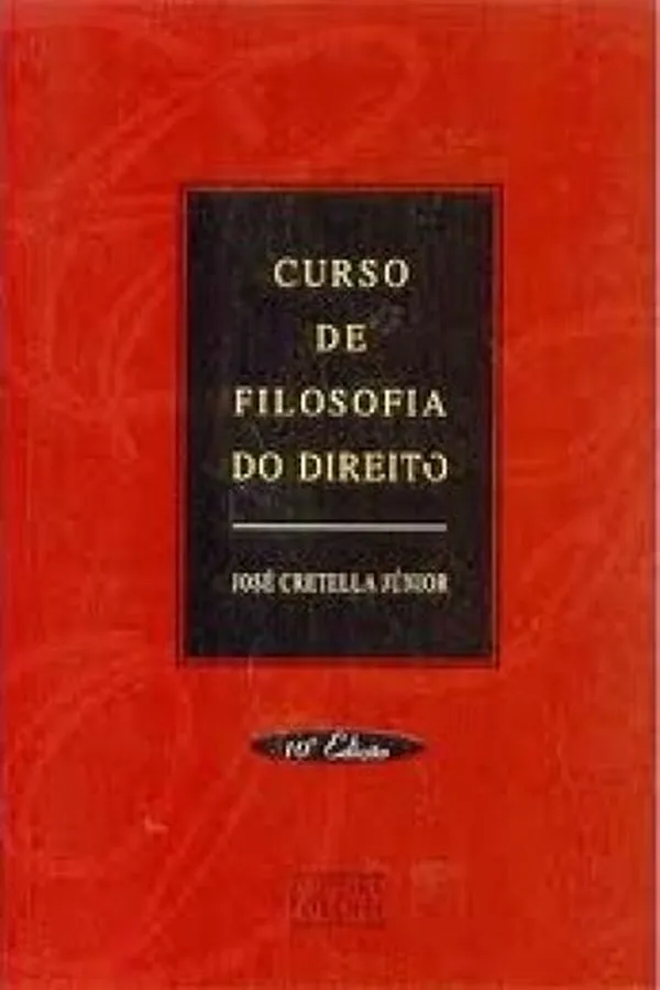 Capa de Curso de Filosofia do Direito