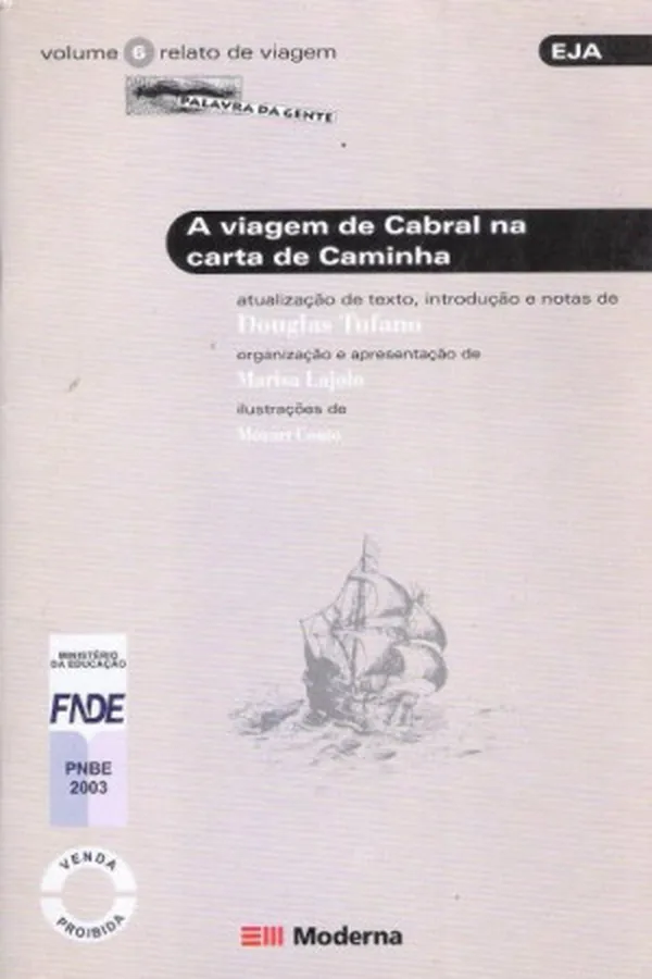 Capa de A viagem de Cabral na carta de Caminha