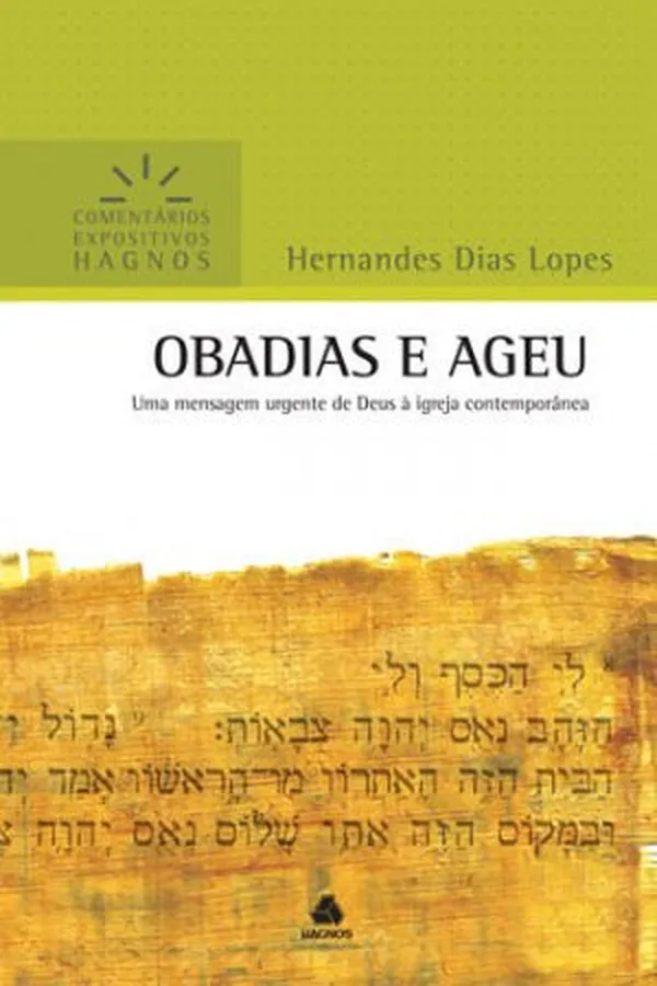 Capa de Obadias e Ageu