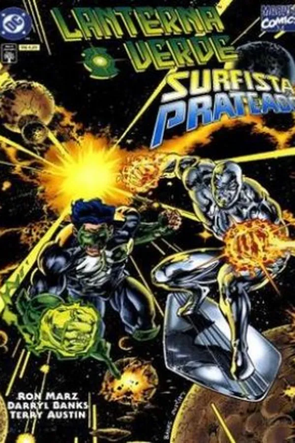 Capa de Lanterna Verde e Surfista Prateado