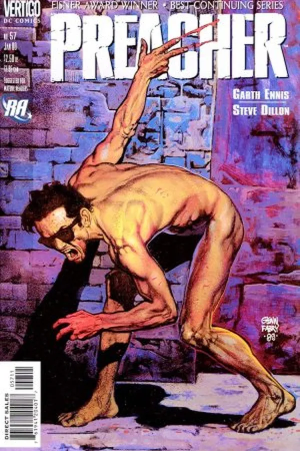 Capa de Preacher #57 - Sobre os Irlandeses na América