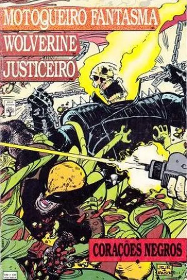 Capa de Motoqueiro Fantasma, Wolverine, Justiceiro: Corações Negros