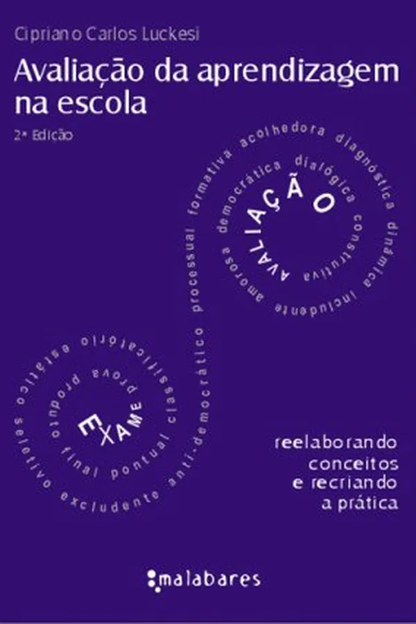 Capa de Avaliação da aprendizagem na escola