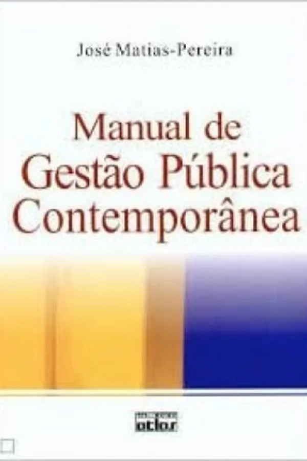 Capa de Manual de Gestão Pública Contemporânea