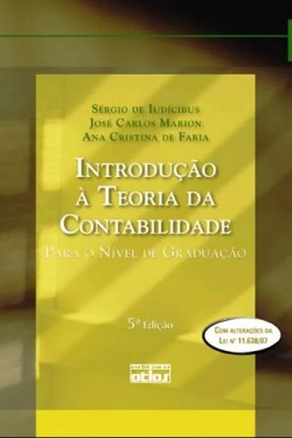 Capa de Introdução à Teoria da Contabilidade