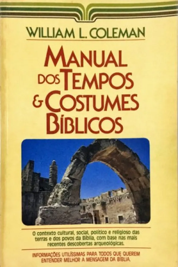 Capa de Manual dos Tempos e Costumes Bíblicos