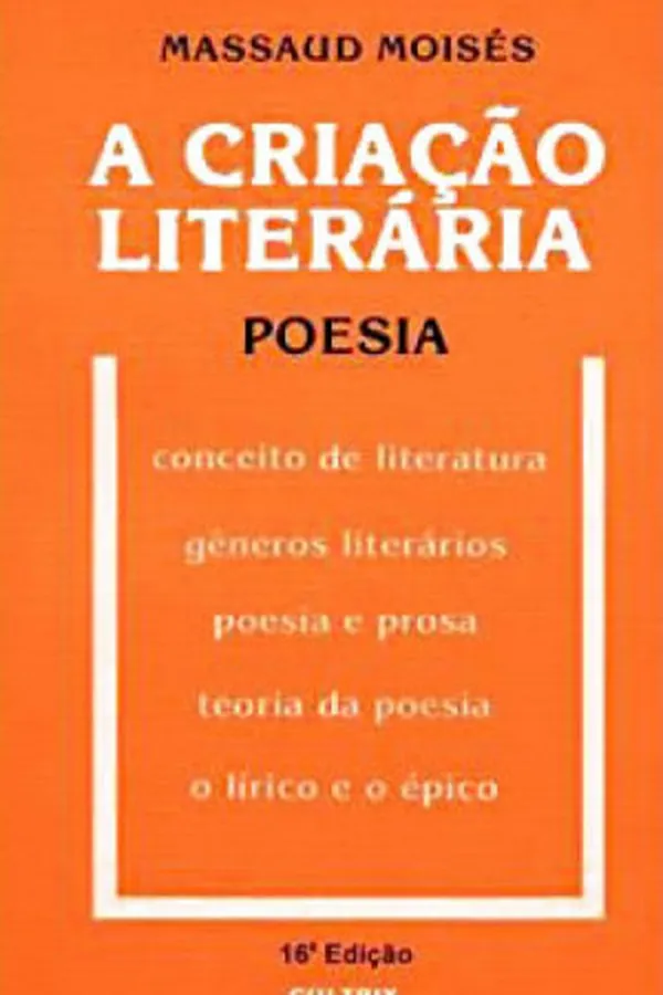 Capa de A criação literária