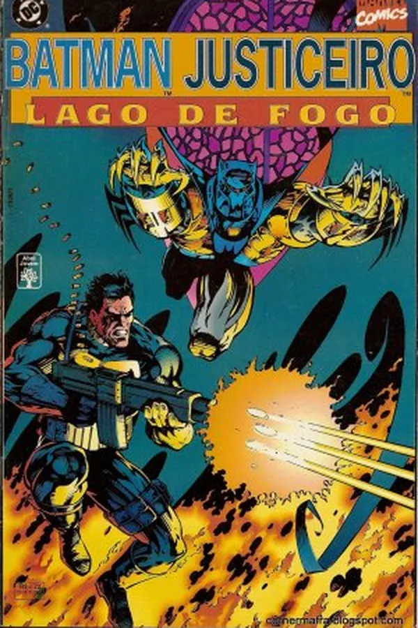 Capa de Batman/ Justiceiro: Lago de Fogo
