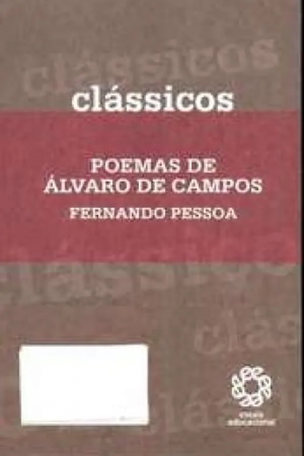 Capa de Poemas de Álvaros de Campos