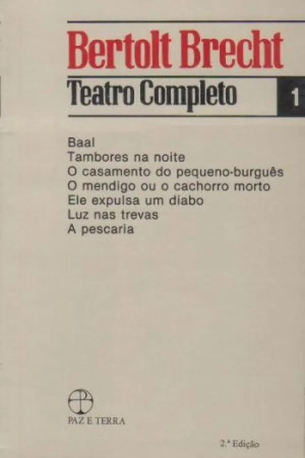 Capa de Teatro Completo - Volume 01