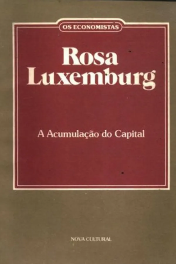 Capa de A Acumulação do Capital