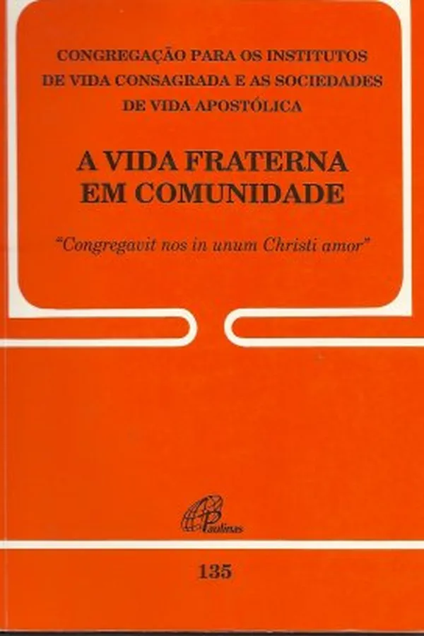 Capa de A Vida Fraterna em Comunidade