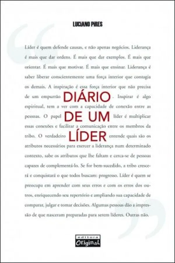 Capa de Diário de Um Líder