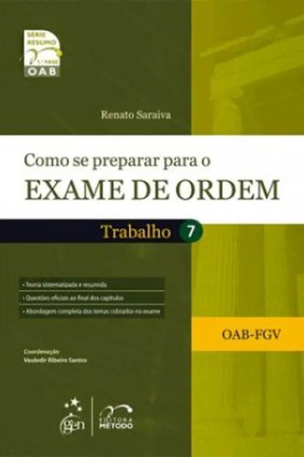 Capa de Como Se Preparar Para o Exame de Ordem - Direito do Tranbalho - 7