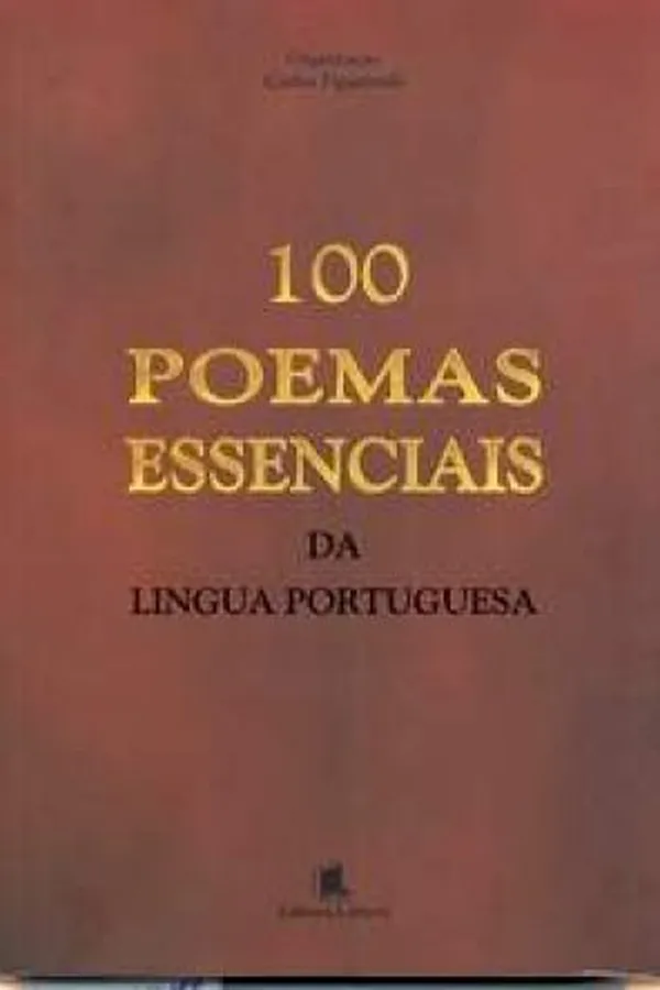 Capa de 100 poemas essenciais da língua portuguesa