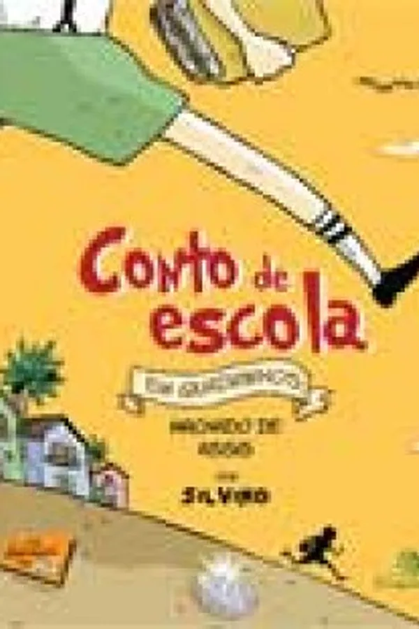 Capa de Conto de escola em quadrinhos