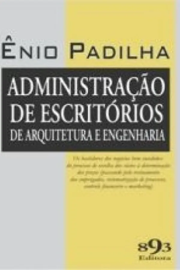 Capa de Administração de Escritórios de Engenharia e Arquitetura