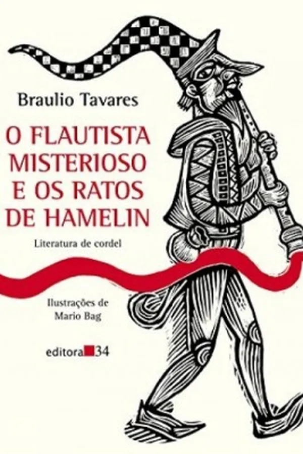 Capa de O Flautista Misterioso e os ratos de Hamelin