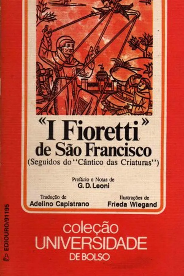Capa de "I fioretti" de São Francisco (seguidos do "Cântico das Criaturas")