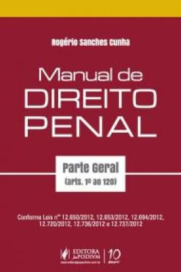 Capa de Manual de Direito Penal - Parte Geral