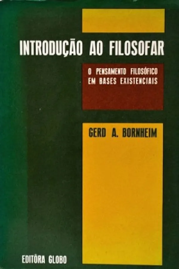 Capa de Introdução ao Filosofar