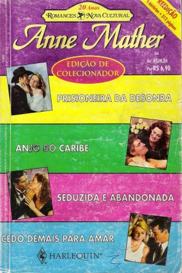 Capa de Prisioneira Da Desonra, Anjo Do Caribe, Seduzida e Abandonada e Cedo Demais Para Amar